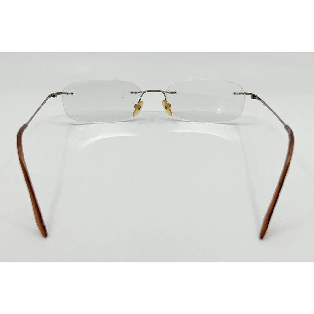 Unbranded Rimless Eyeglasses Frames Unisex Silver Brown 44158